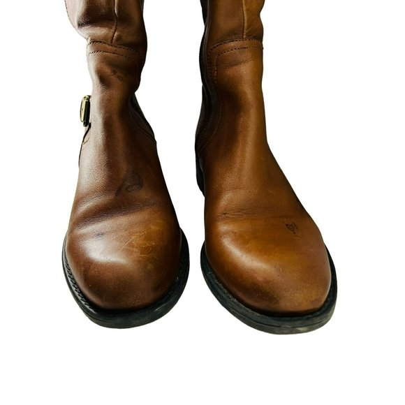 Franco Sarto Women's Perk Motorcycle Boot 7M Smooth Cognac Leather - Picture 4 of 10